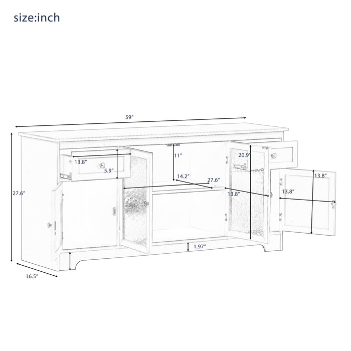 TV Stand for TV up to 65in -White