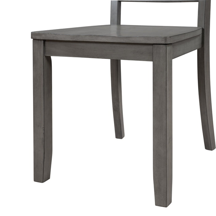 6-piece Farmhouse Rustic Dining Table set - Antique Gray wash