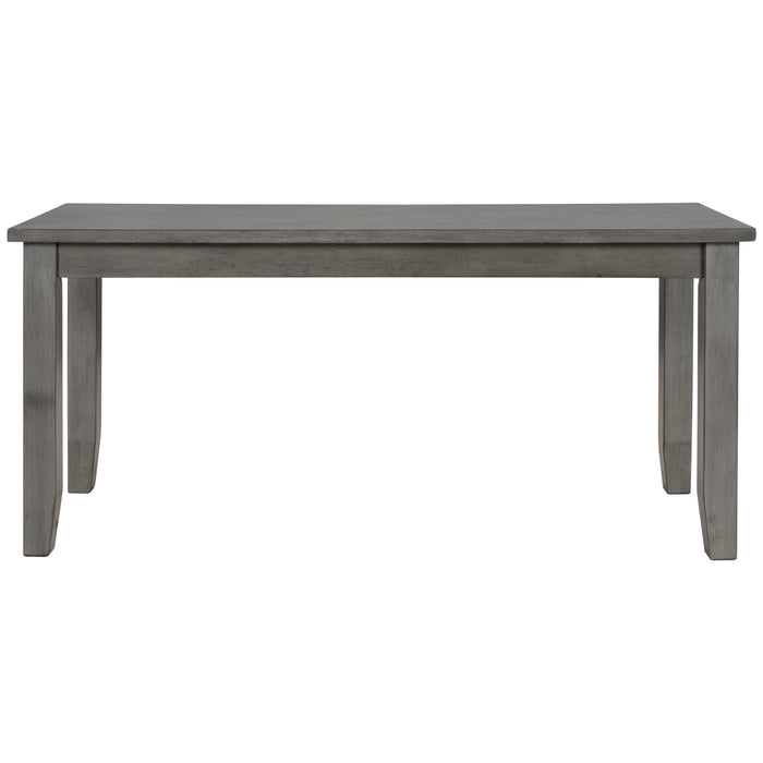 6-piece Farmhouse Rustic Dining Table set - Antique Gray wash