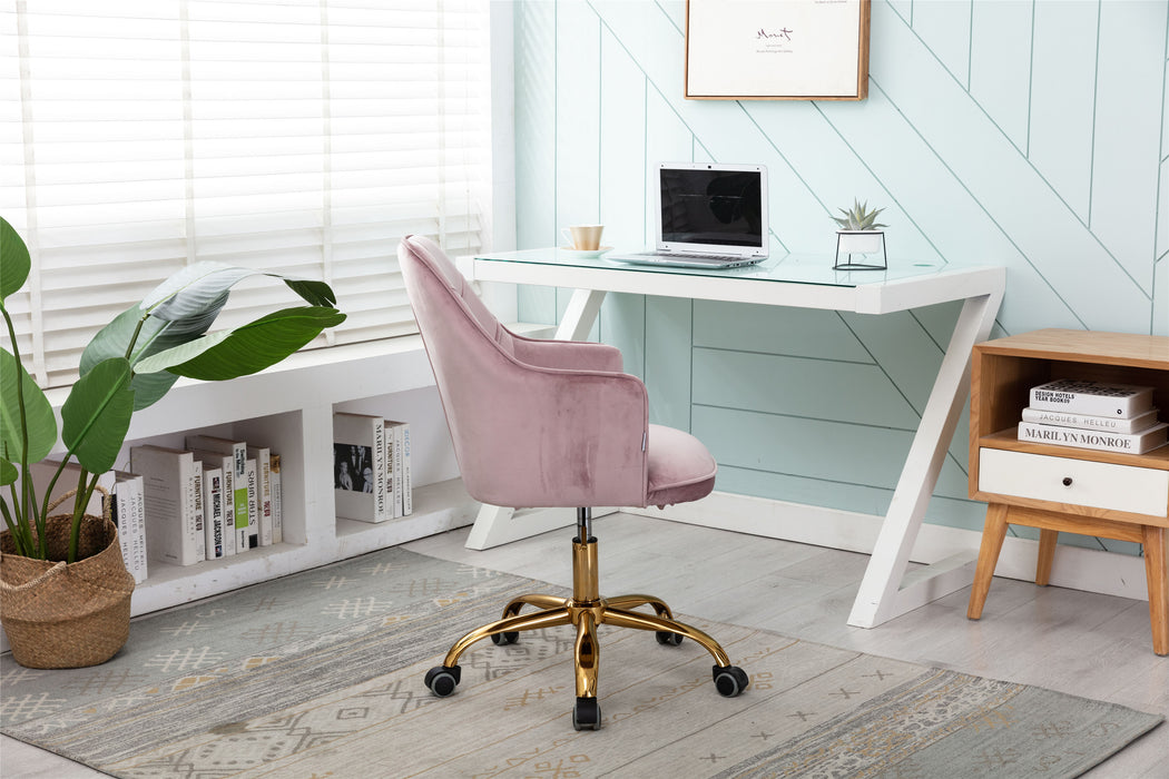  Modern Leisure Office Chair - Light Pink