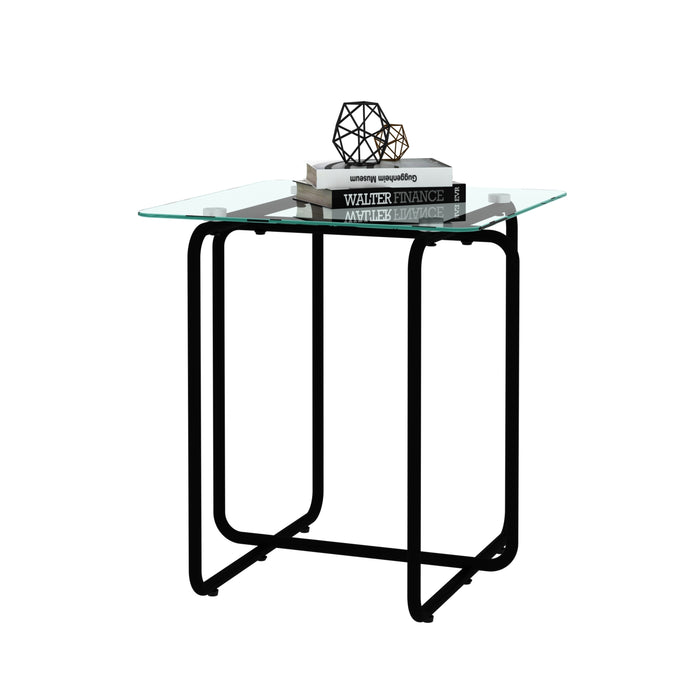 Modern Tempered Glass Coffee Table End Table Side Table for Living Room,bedroom, Transparent