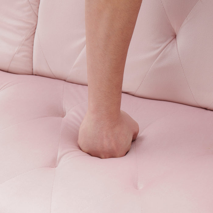 Pink Velvet Sofa Bed