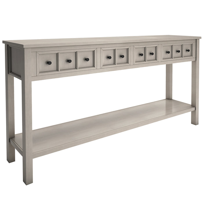 Rustic Entryway Console Table - Gray Wash