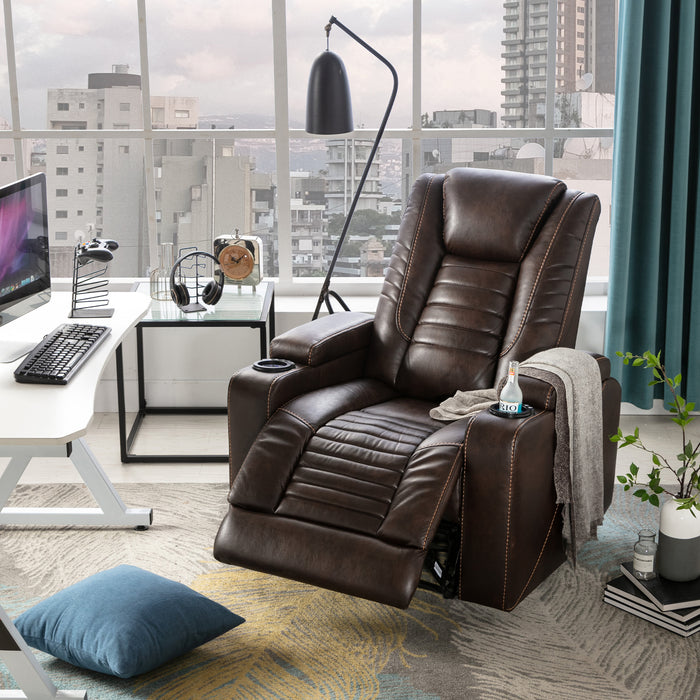 Orisfur. Power Motion Recliner w/Adjustable Headrest