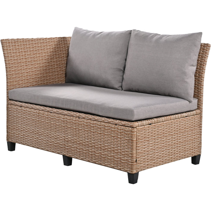 5-Piece Outdoor Patio Set - Brown