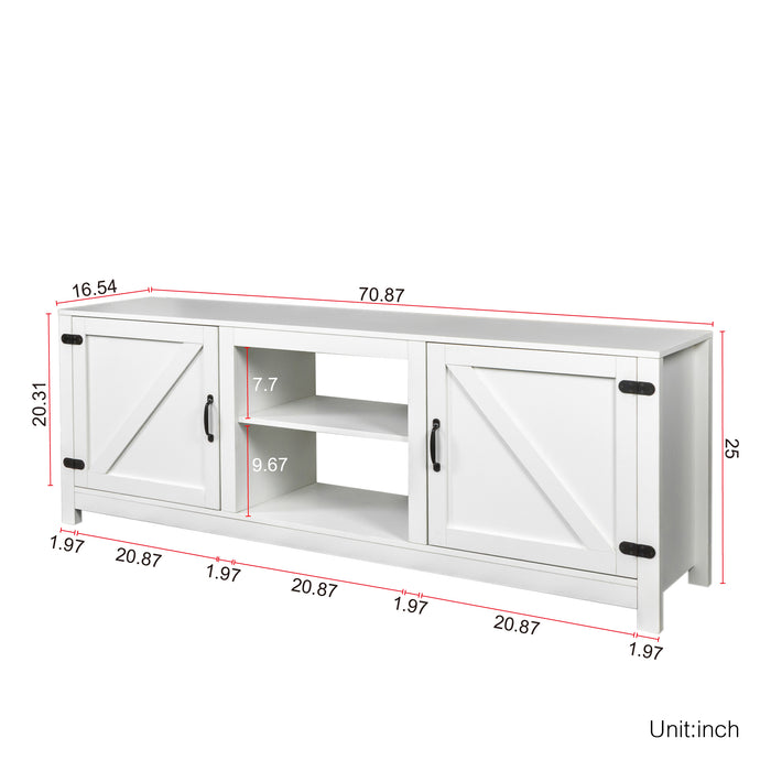 Farmhouse TV Stand with Storage