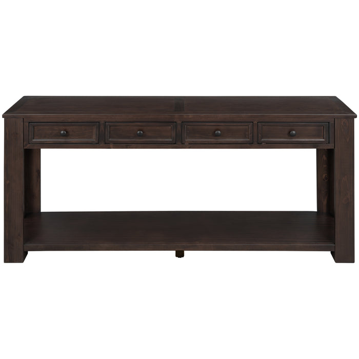 Console Table/Sofa Table with Storage Drawers - Espresso