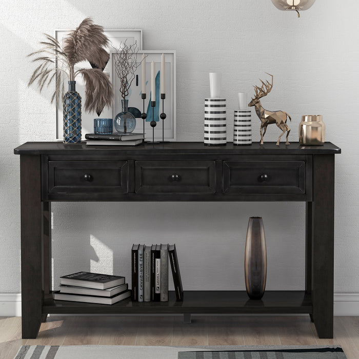 Modern Console Table for Living Room - Black