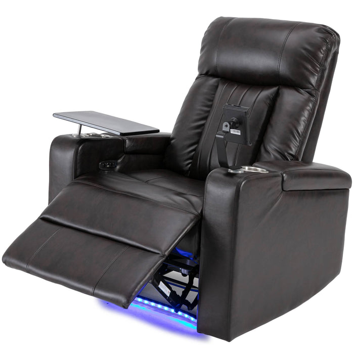 Power Motion Recliner with USB Charging Port and Hidden Arm Storage