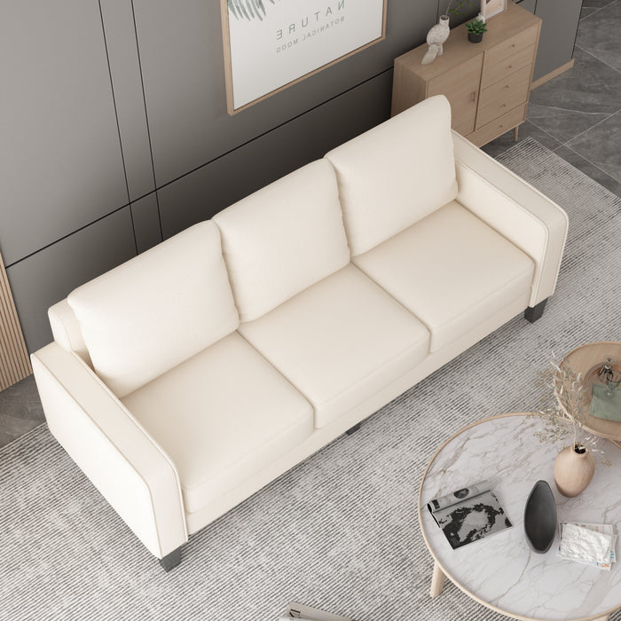 Modern Living Room Furniture Sofa - Beige Fabric