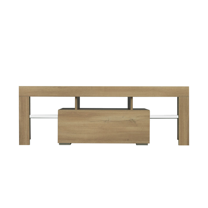 TV Stand with LED RGB Lights - Rustic oak