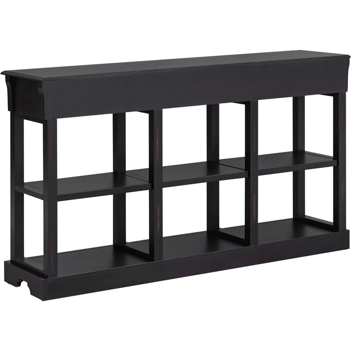 Retro Console Table/Sideboard with Ample Storage - Espresso