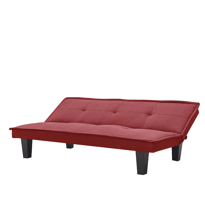 Modern Fabric Futon Sofa（RED ）