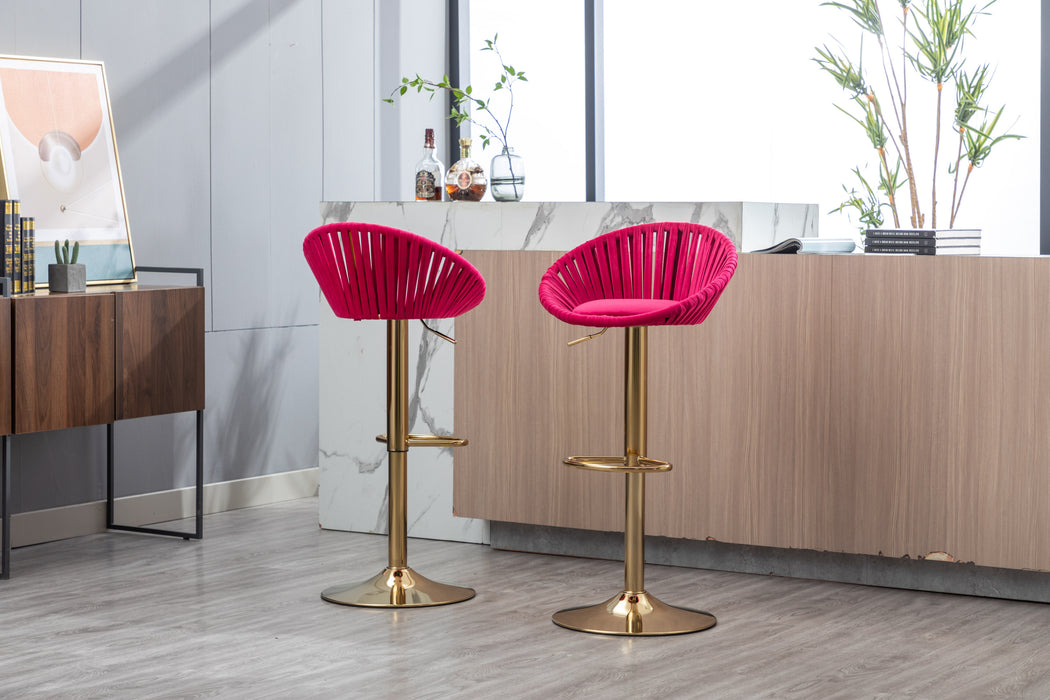 Velvet Bar Stools (Set of 2)