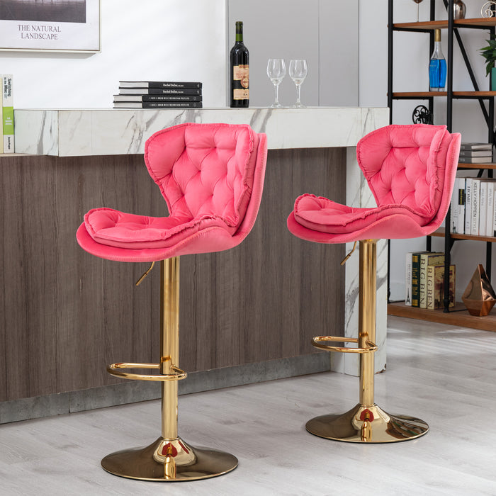 Bar Stools, Set of 2 - pink