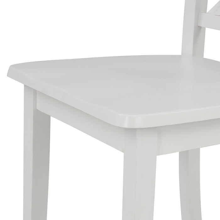 5 Pieces Dining Table and Chairs Set - White