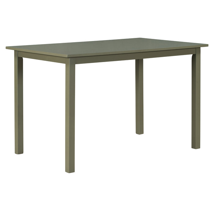 5-piece Wooden Dining Set- Gray Green