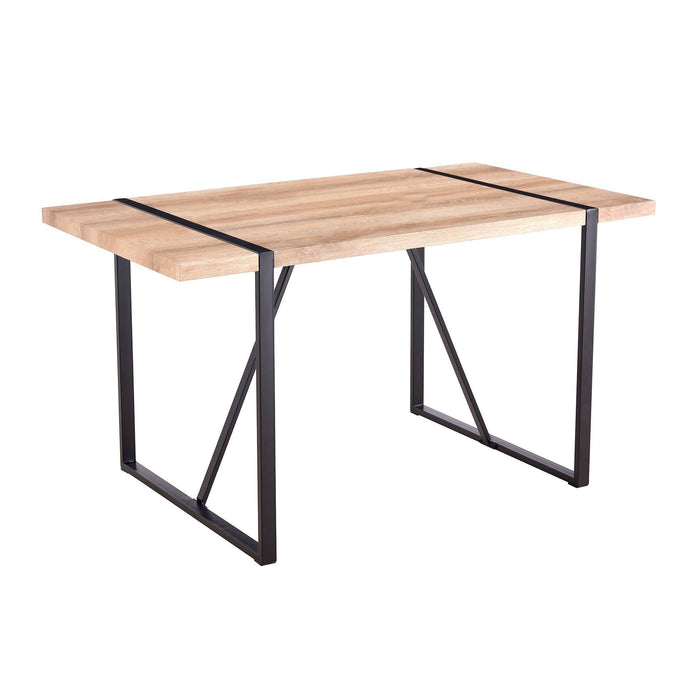 Rustic Industrial Rectangular Wood Dining Table