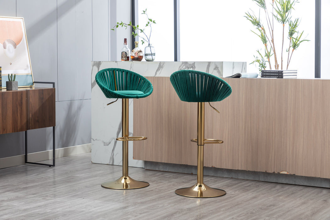 Velvet Bar Stools (Set of 2)