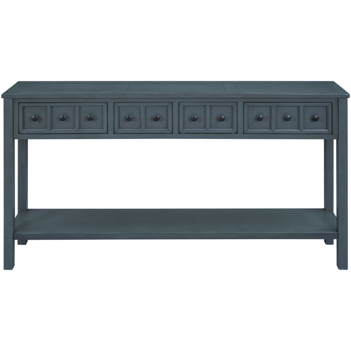 Rustic Entryway Console Table- Navy