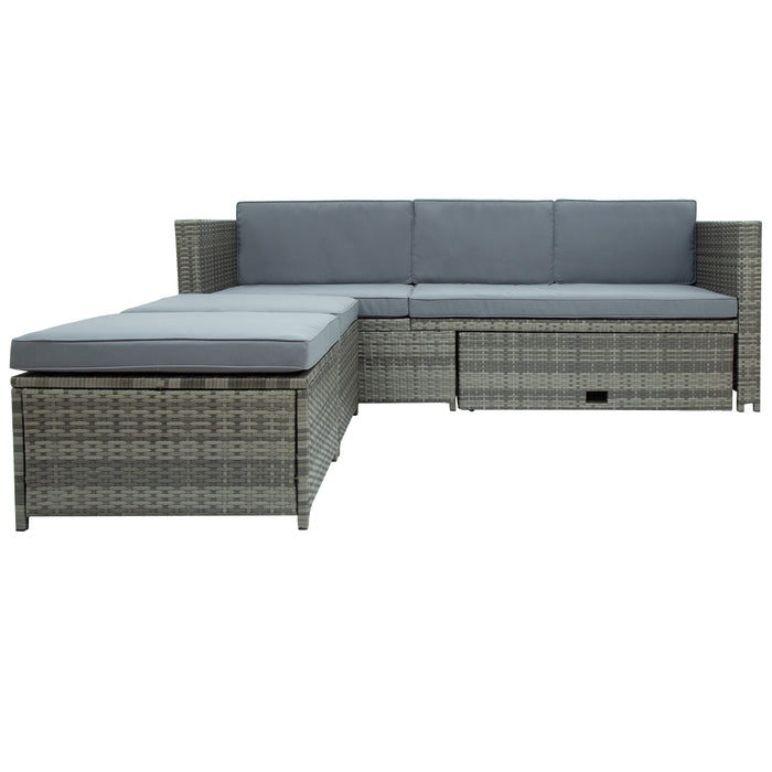 4-piece Outdoor Patio Set - Gray