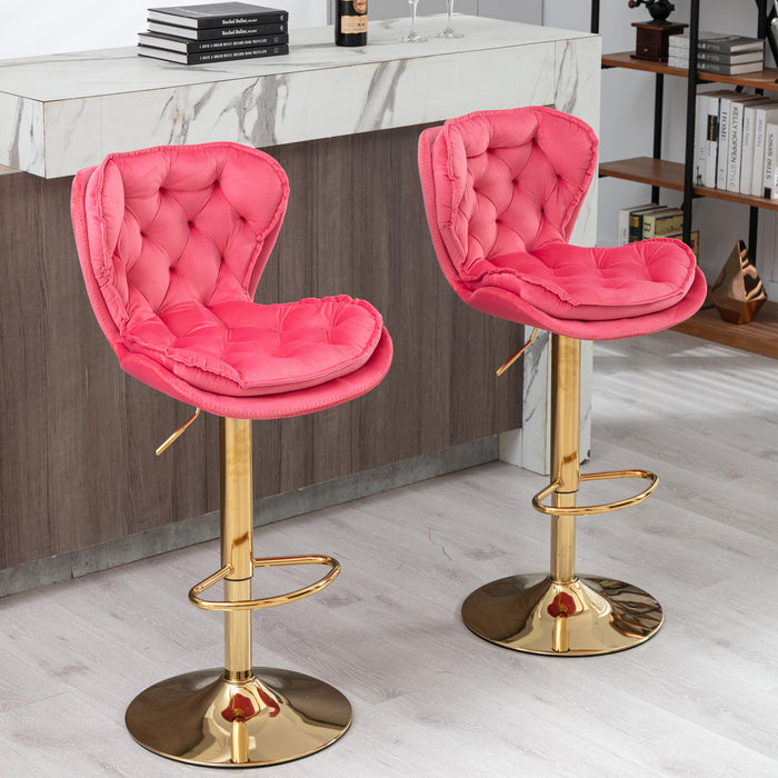 Bar Stools, Set of 2 - pink