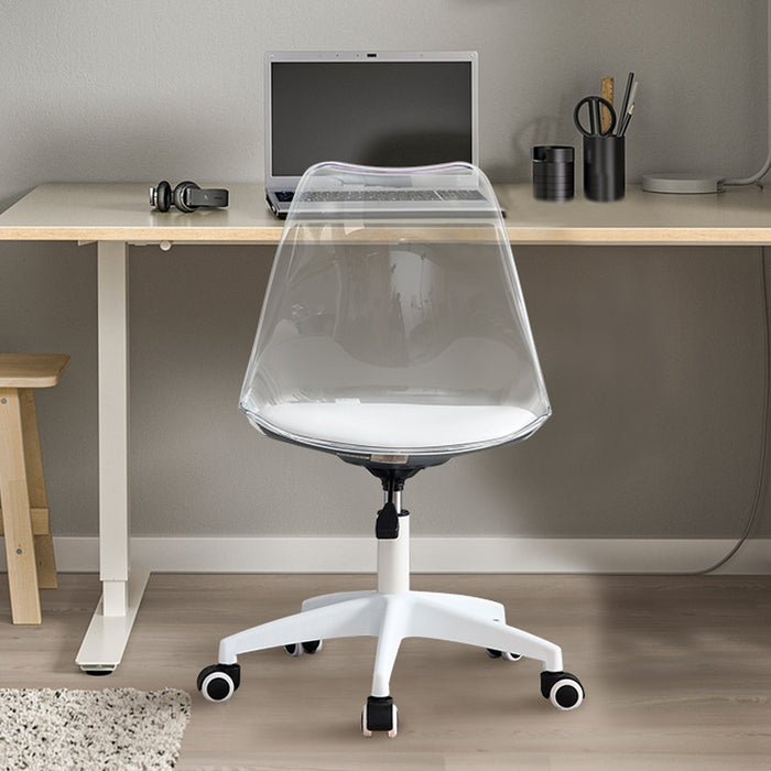 Modern Home Office Desk Chairs, Adjustable 360 °Swivel - Transparent Color