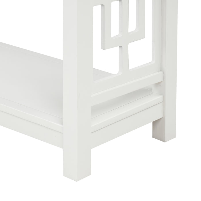 Entryway Accent Sofa Table - White