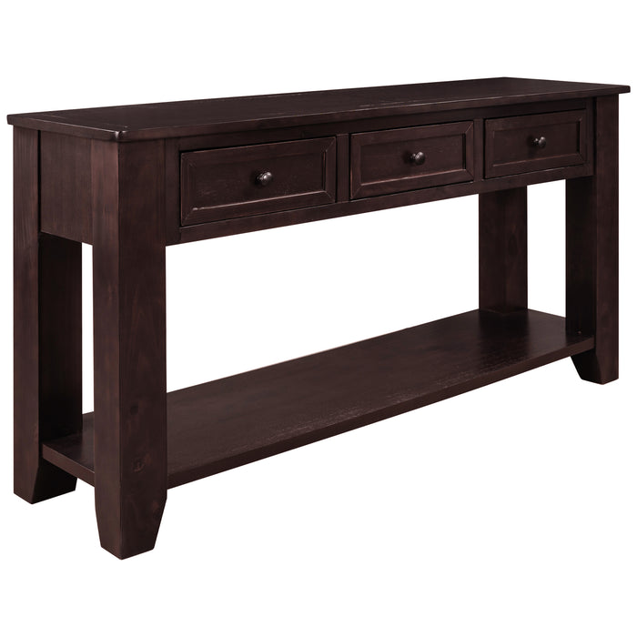 Modern Console Table for Living Room - Espresso