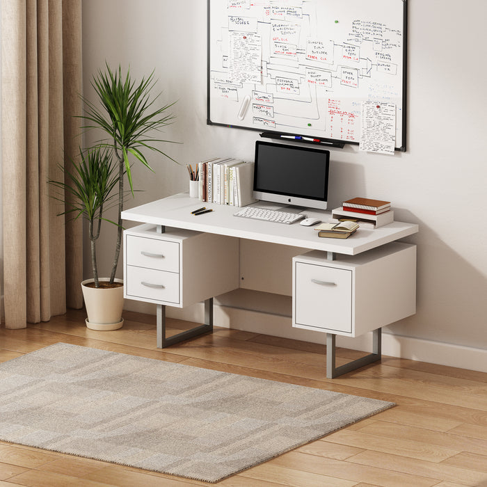 White Study Writing Home Office Desk