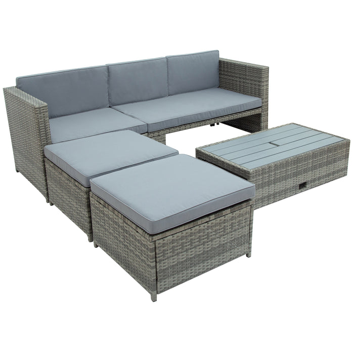 4-piece Outdoor Patio Set - Gray