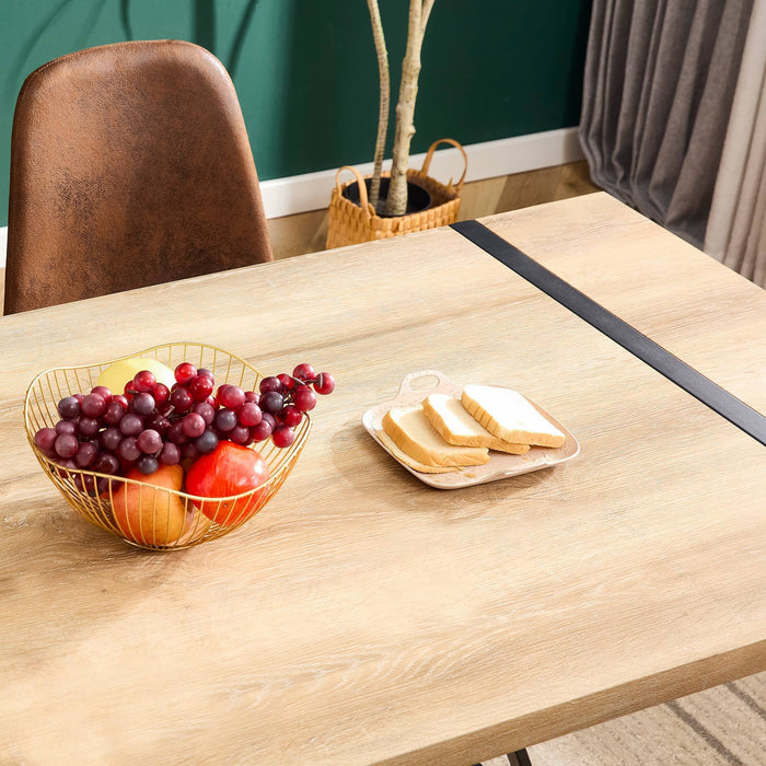 Rustic Industrial Rectangular Wood Dining Table