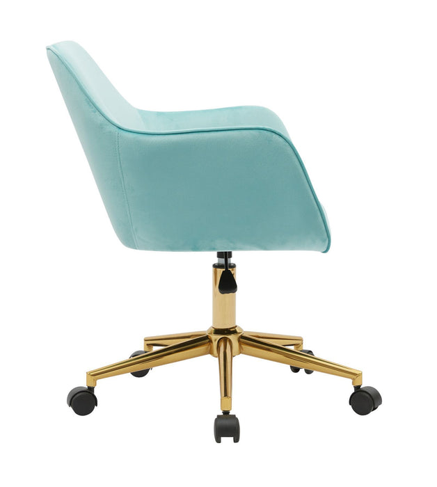 Modern Velvet Home Office Chair - light Blue