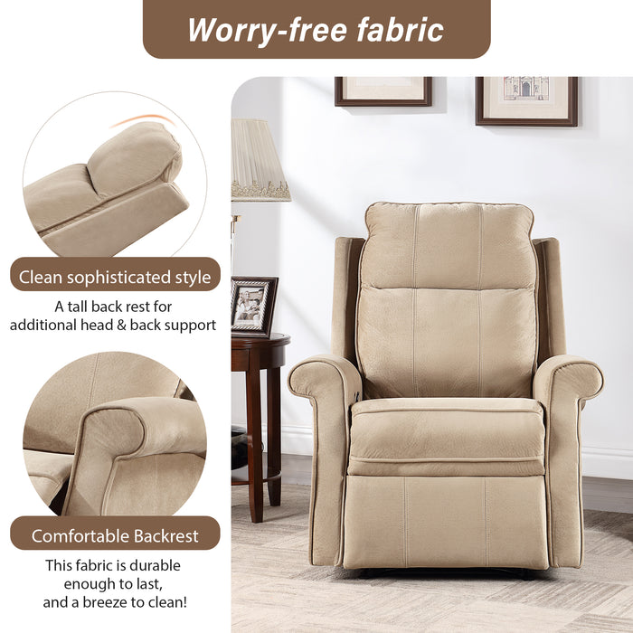 Oversize Modern Upholstered Lounge Manual Recliner Chair