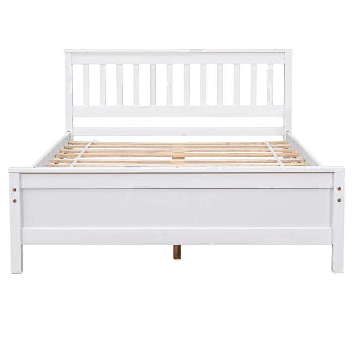 Full Bed frame with a Nightstand , White