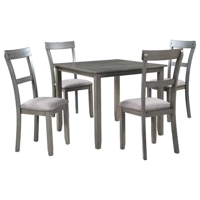 5 Piece Dining Table Set - Grey