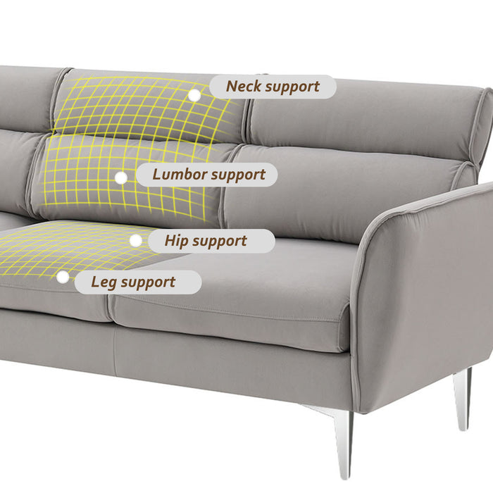 Convertible L Shape Sectional Sofa - Gray