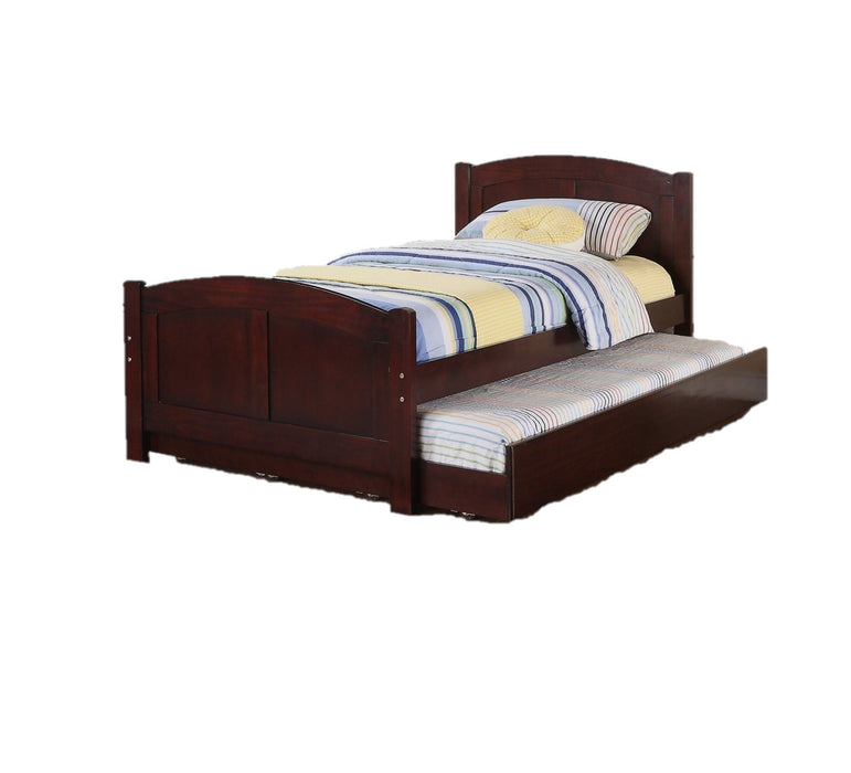 Twin Size Bed w/ Trundle Slats Dark Cherry Pine Plywood