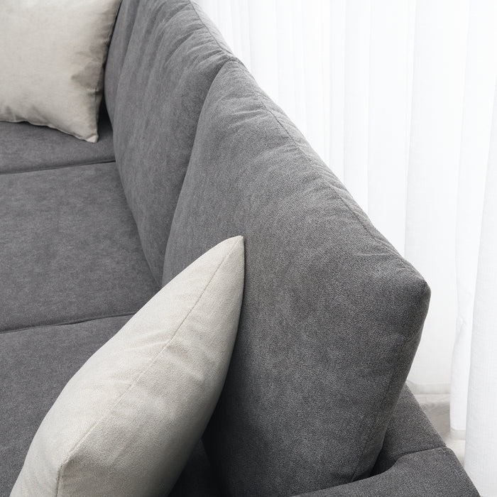 Modern  L Shape Sectional - Grey