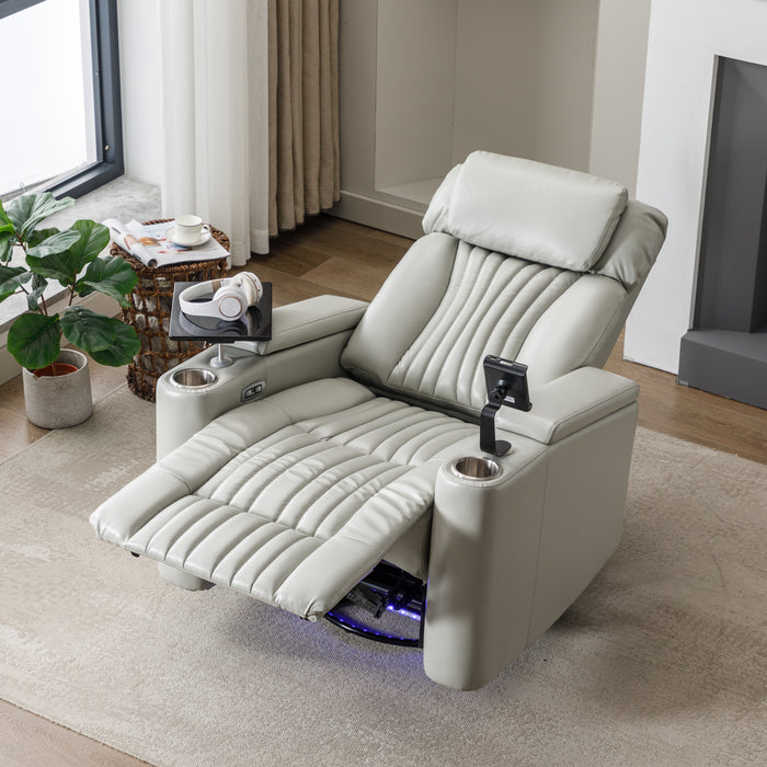 270° Power Swivel Rocker Recliner, Grey