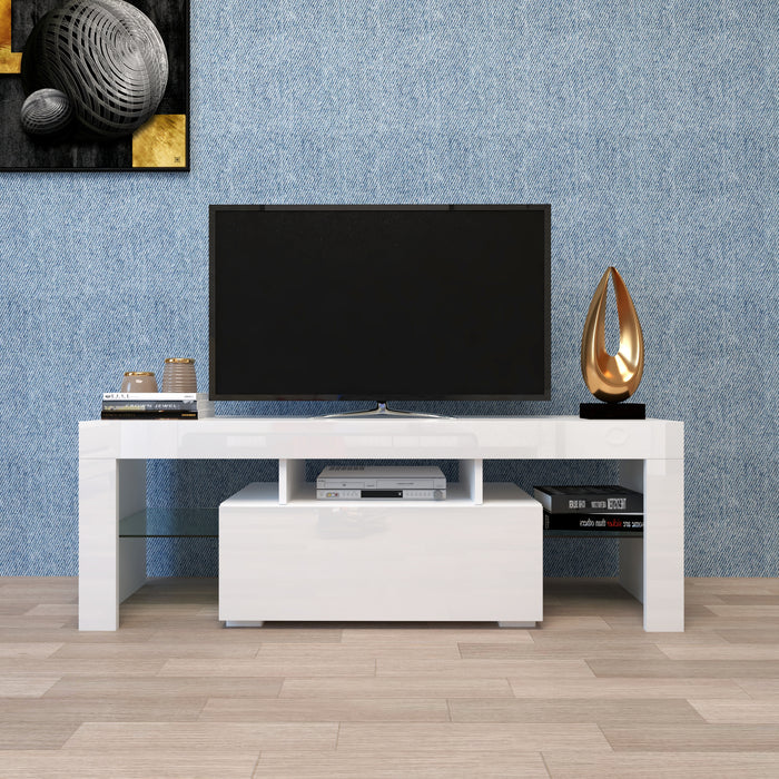 Entertainment TV Stand With LED Light