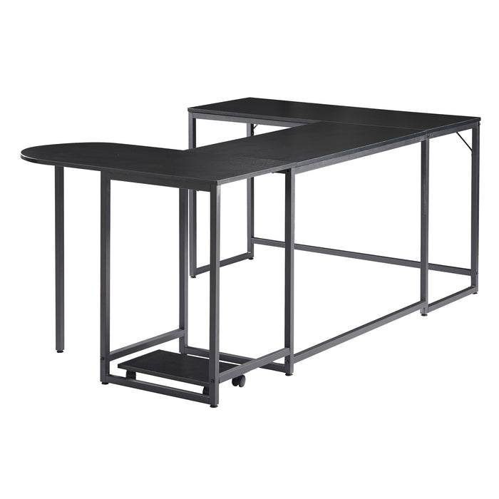 U-shaped Computer Desk - Black