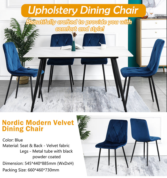 Modern Velvet Dining Chairs (set of 4)