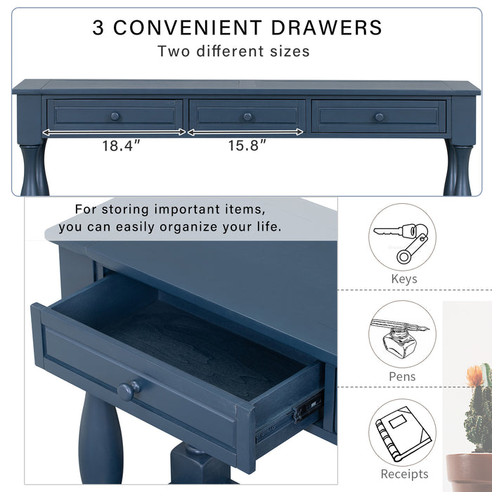 Console Table - Navy Blue