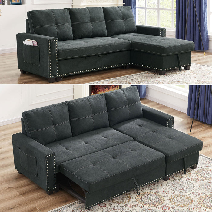 Reversible Sleeper Sectionalwith Storage Chaise