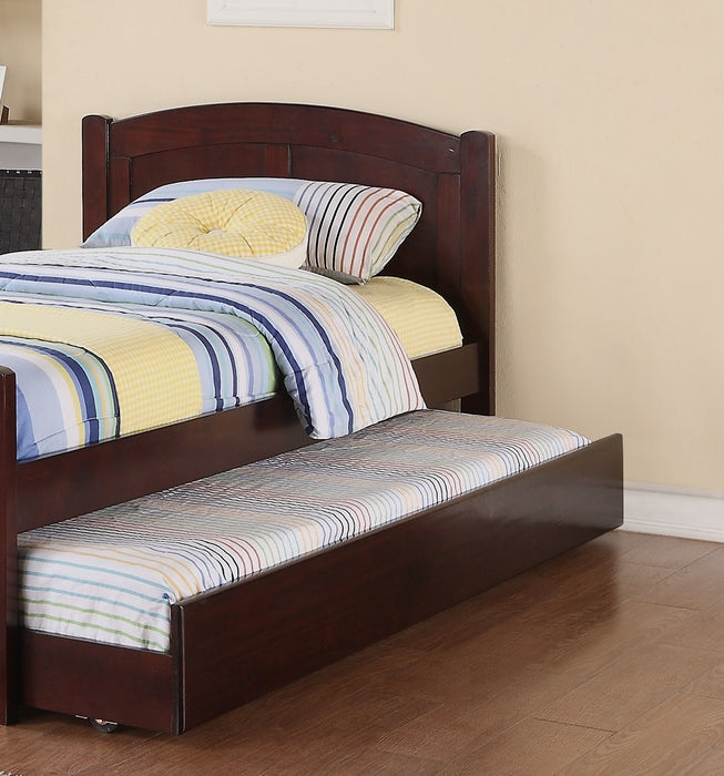 Twin Size Bed w/ Trundle Slats Dark Cherry Pine Plywood