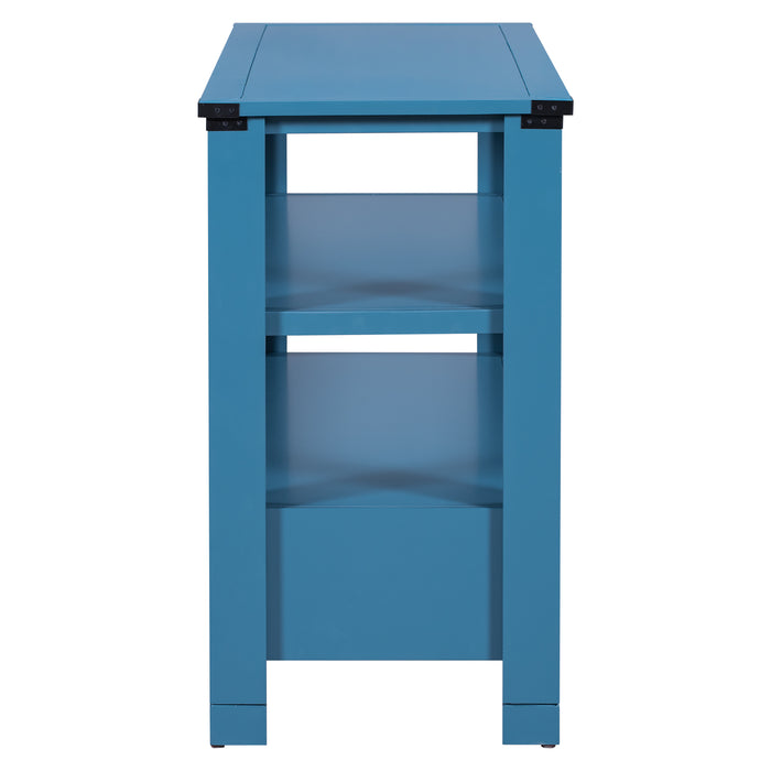 Modern Console Table for Living Room - Navy Blue