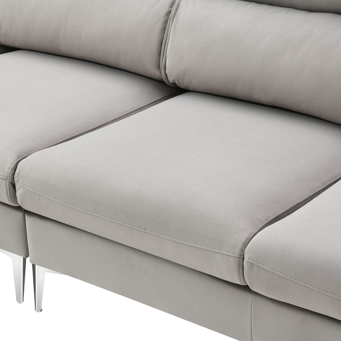 Convertible L Shape Sectional Sofa - Gray