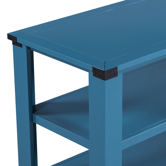 Modern Console Table for Living Room - Navy Blue