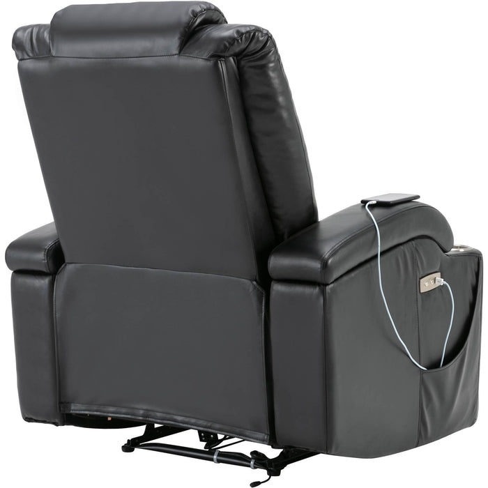 Power Motion Recliner with USB Charge Port and Cup Holder